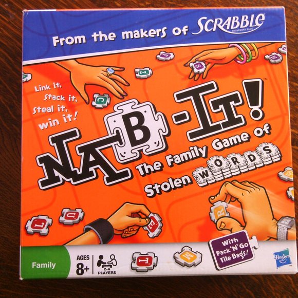 Hasbro's Nab-It! word game letter tiles Building Words Family Crossword Games - Picture 8 of 16
